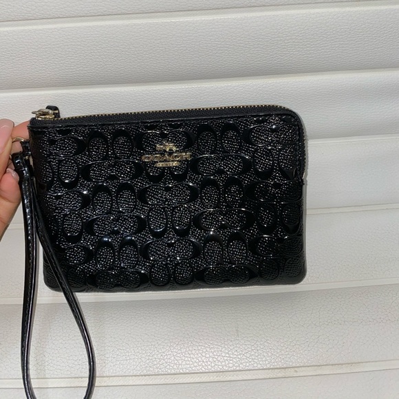 Black Coach Wristlet - Picture 2 of 4